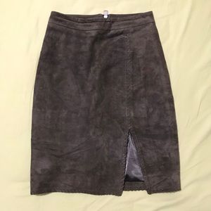 AllSaints Suede Leather Skirt